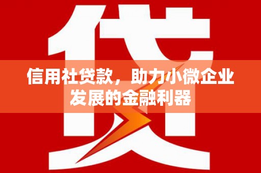 乐平信用社贷款，助力小微企业发展的金融利器