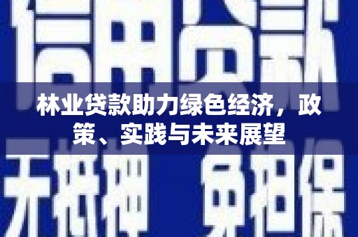 乐平林业贷款助力绿色经济，政策、实践与未来展望